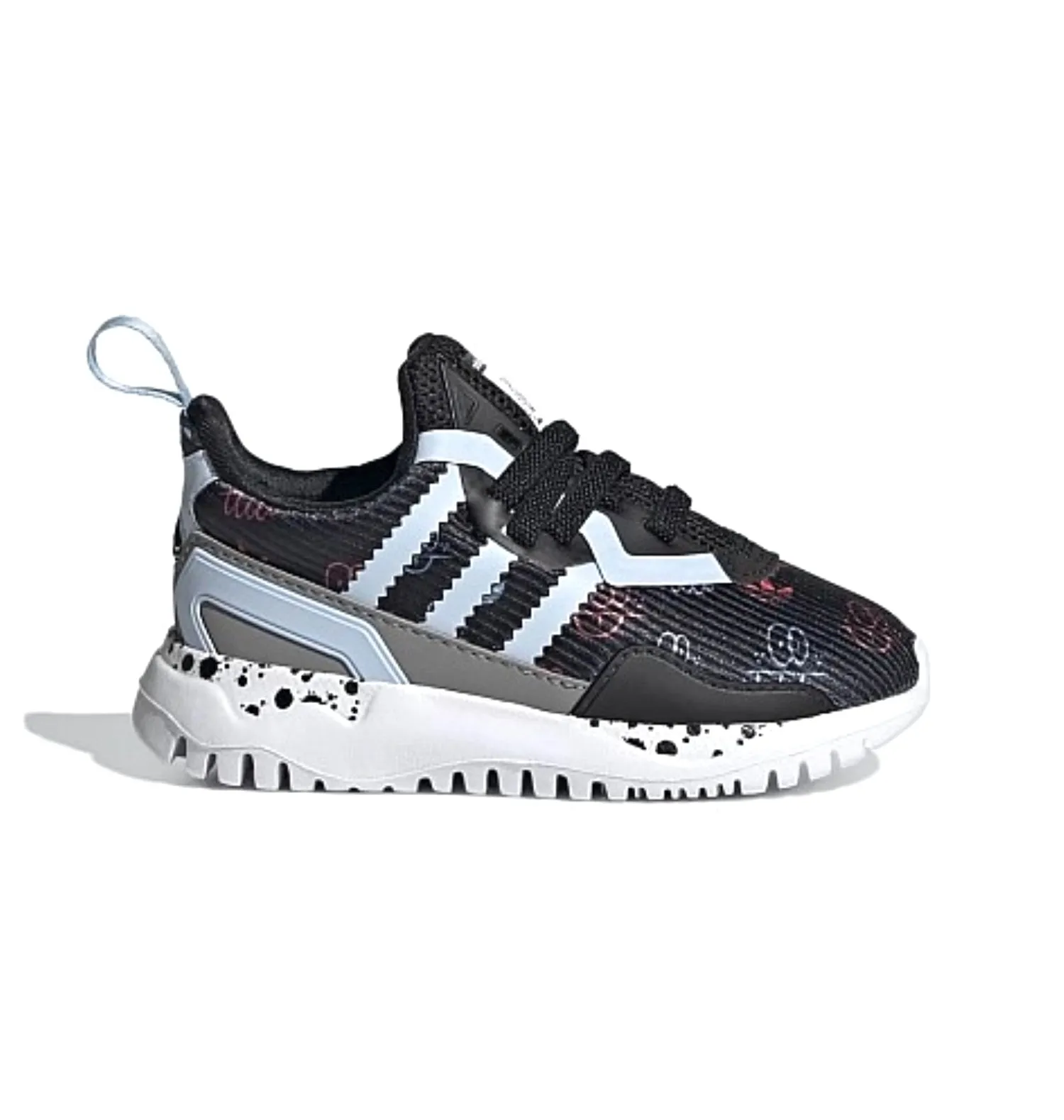 Adidas Infant Flex EL Low Sneakers, Core Black/Clear Sky/Cloud White