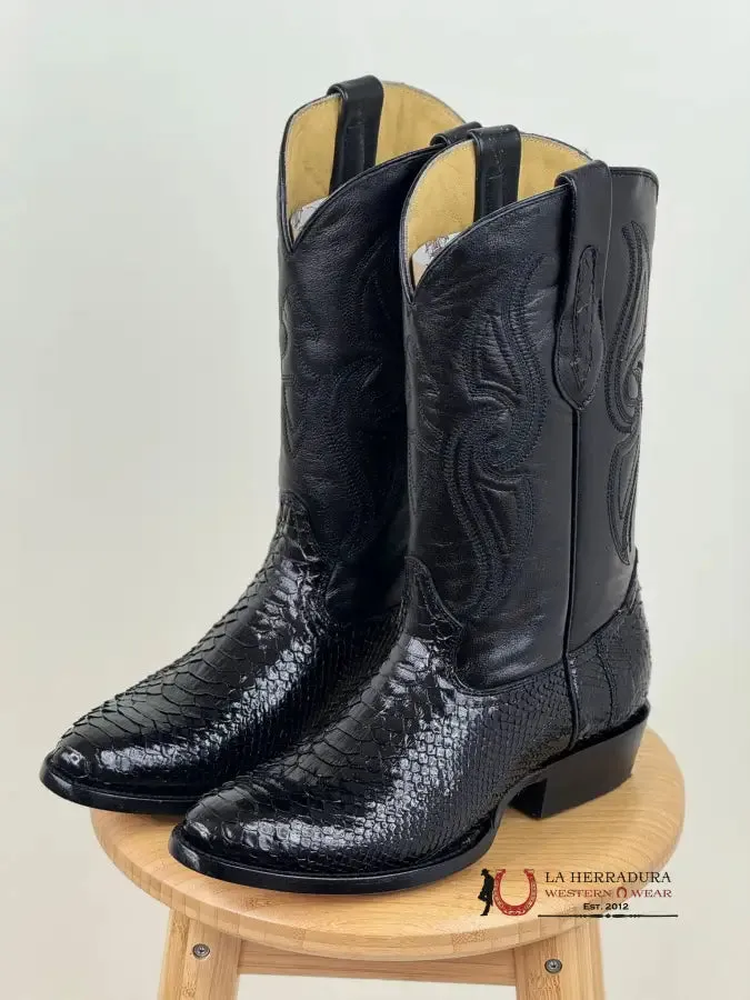 ARANGO BOOTS NEGRO SEMIOVAL PYTHON
