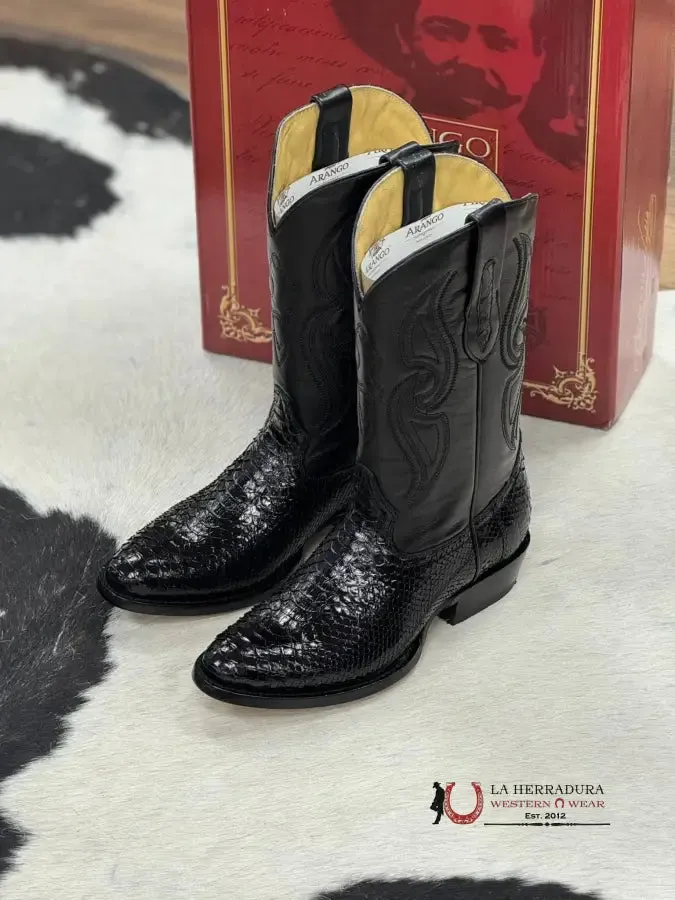 ARANGO BOOTS NEGRO SEMIOVAL PYTHON