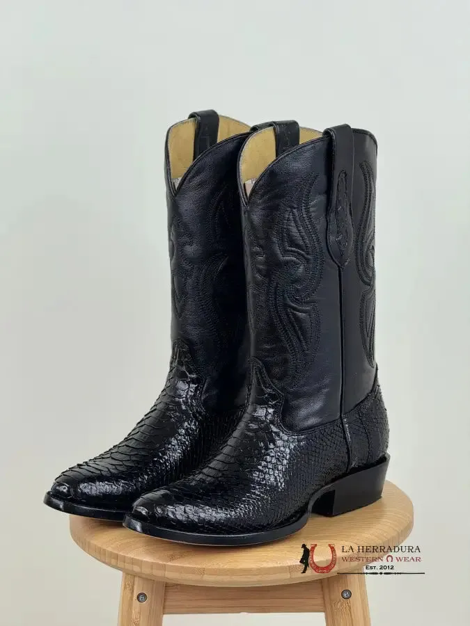 ARANGO BOOTS NEGRO SEMIOVAL PYTHON