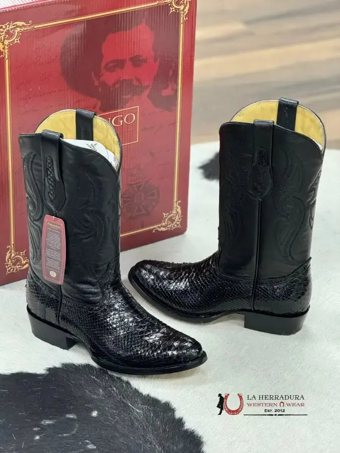 ARANGO BOOTS NEGRO SEMIOVAL PYTHON