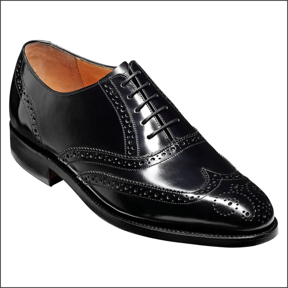 Barker Albert Black Hi Shine Full Brogue@
