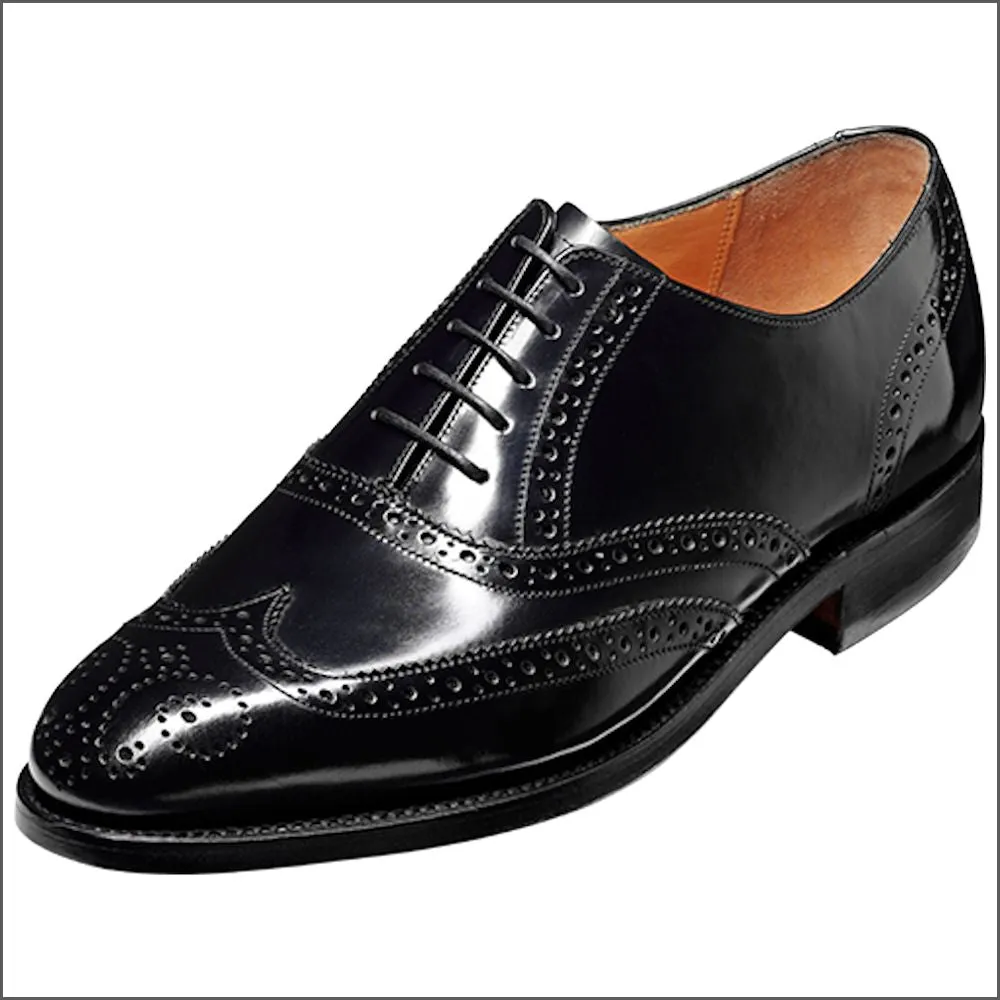 Barker Albert Black Hi Shine Full Brogue@