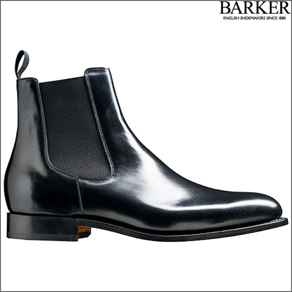 Barker Bedale Black Hi-Shine Boot@
