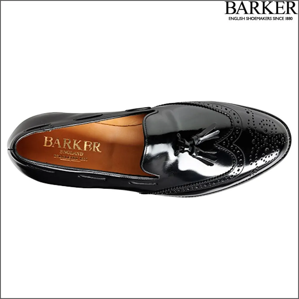 Barker Clive Black Hi-Shine Loafer@