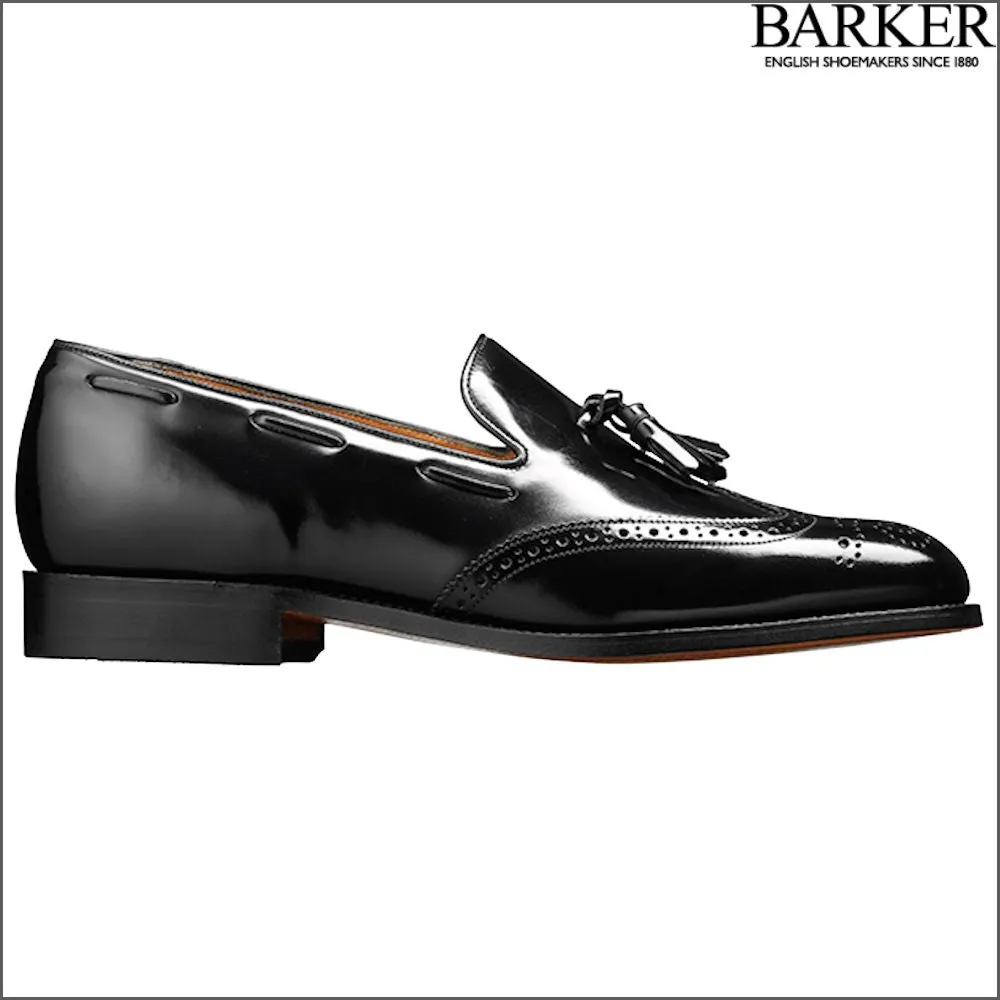 Barker Clive Black Hi-Shine Loafer@
