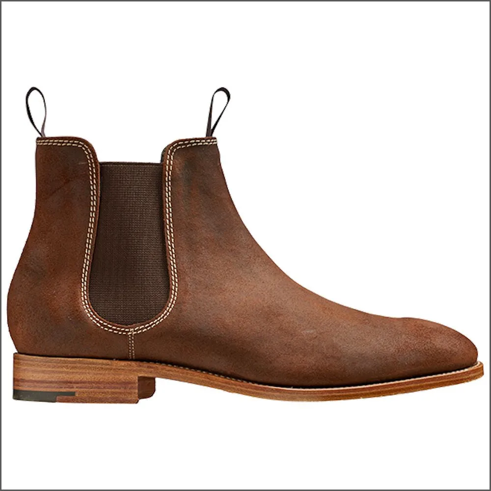 Barker Mansfield Brown Waxy Suede Boot@