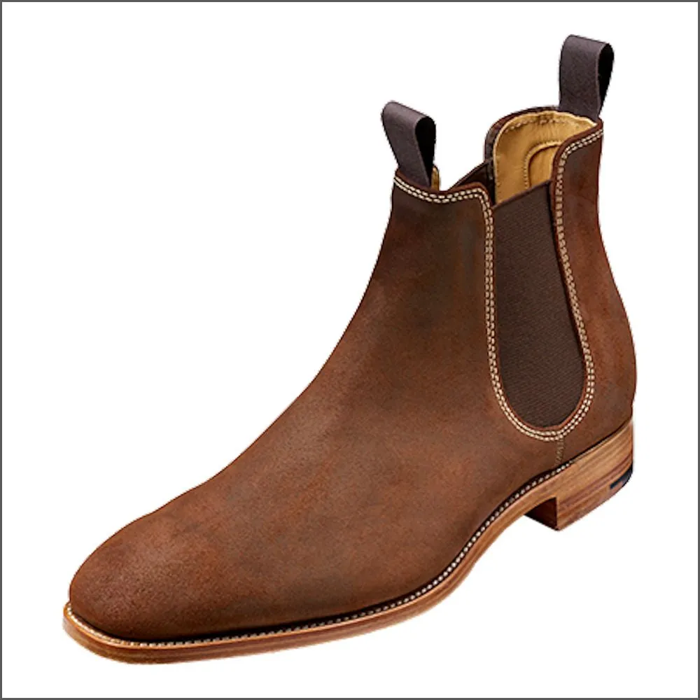 Barker Mansfield Brown Waxy Suede Boot@