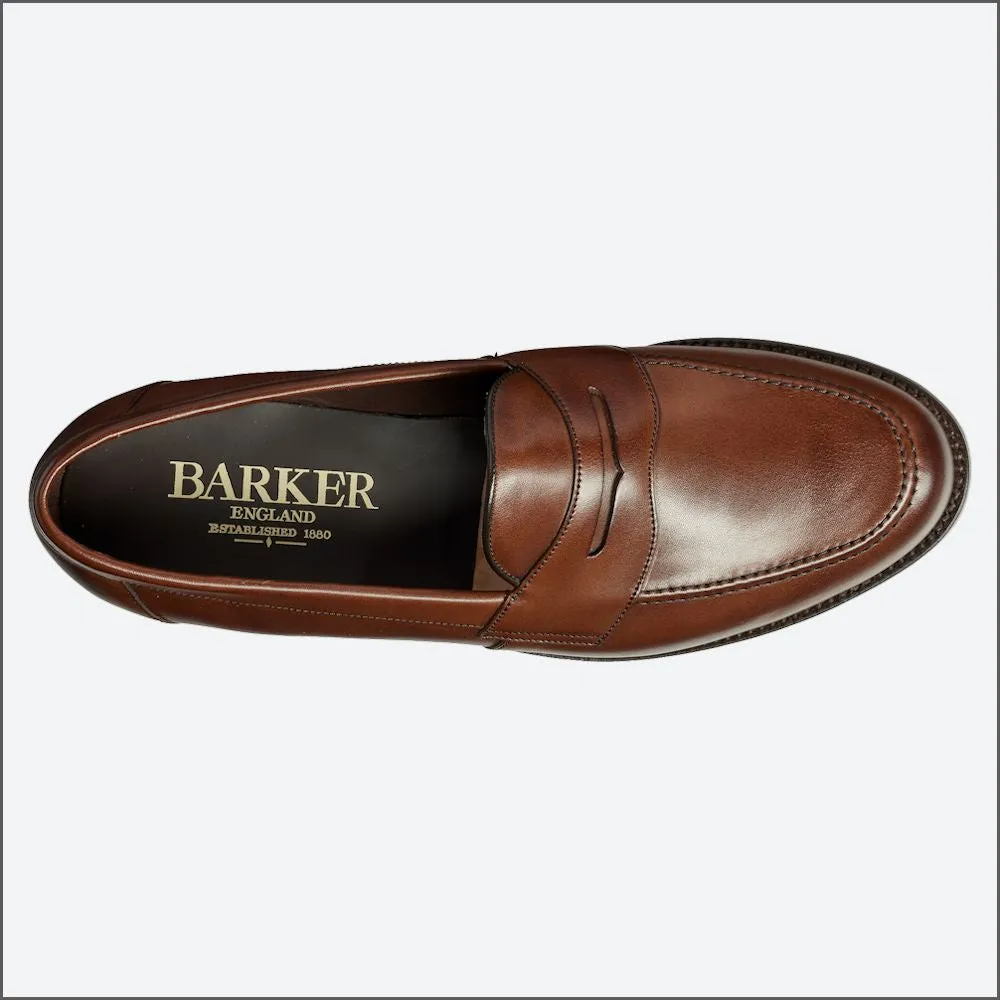 Barker Portsmouth - Dark Walnut Calf Loafer@