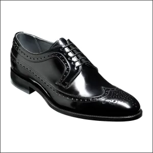 Barker Woodbridge Black Polish Wing Tip Derby@