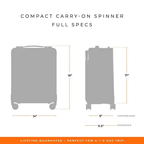 Briggs & Riley Spinners, Black, 19-inch Baseline Compact Carry-On