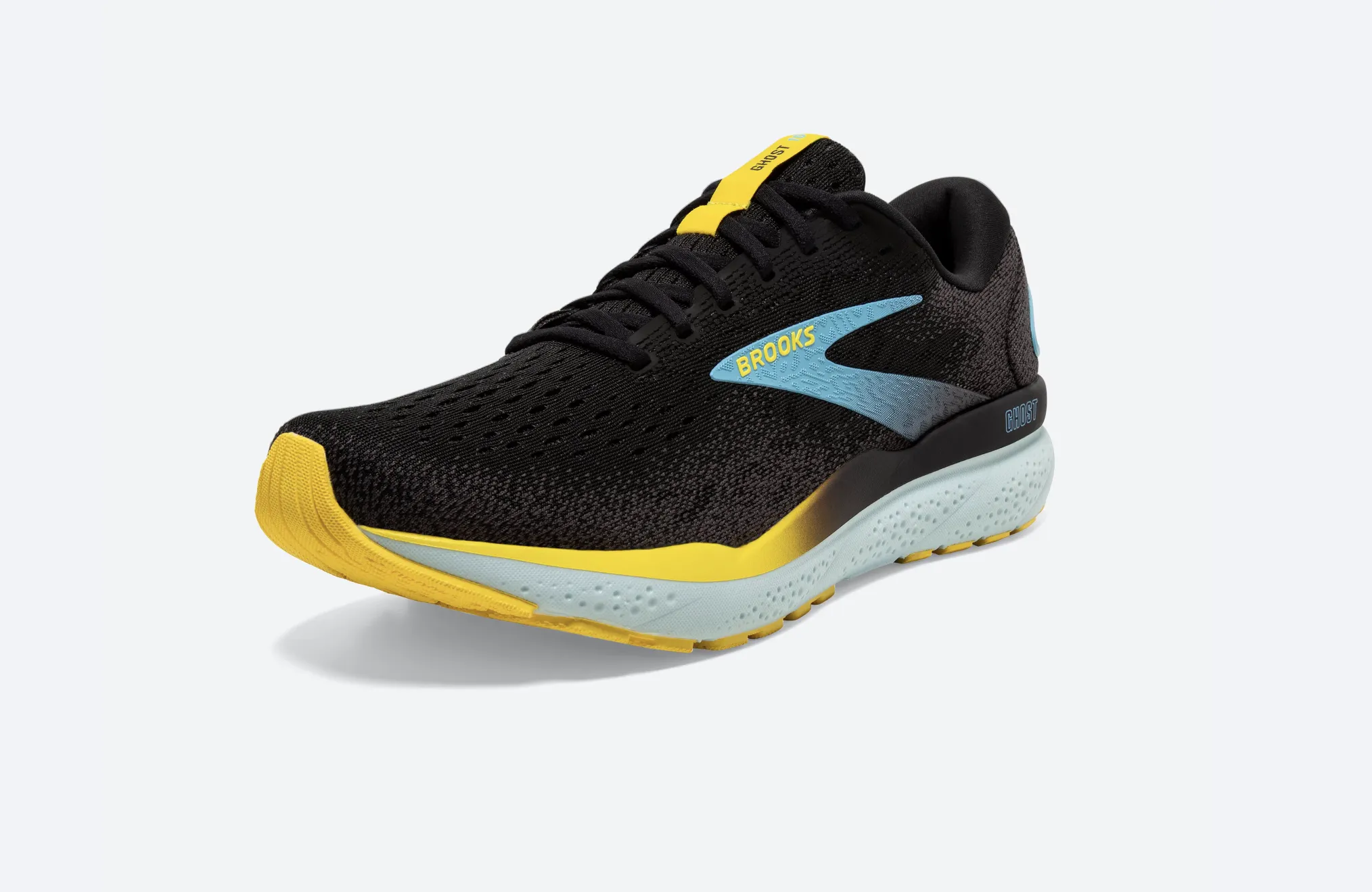 Brooks Mens Ghost 16 Wide - Black/Forged Iron/Blue (1104182E029)