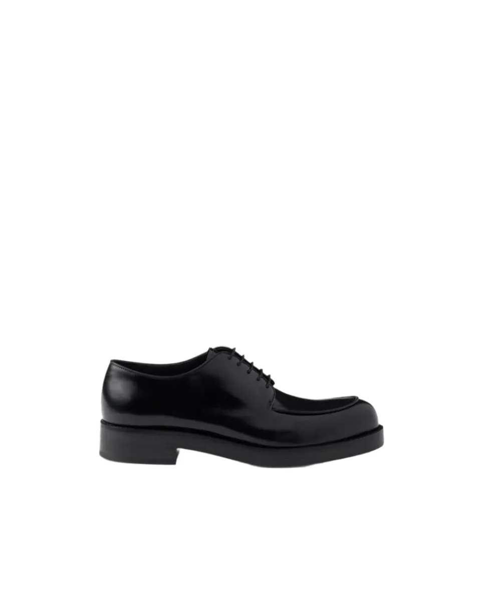 BRUSHED LEATHER DERBY SHOES