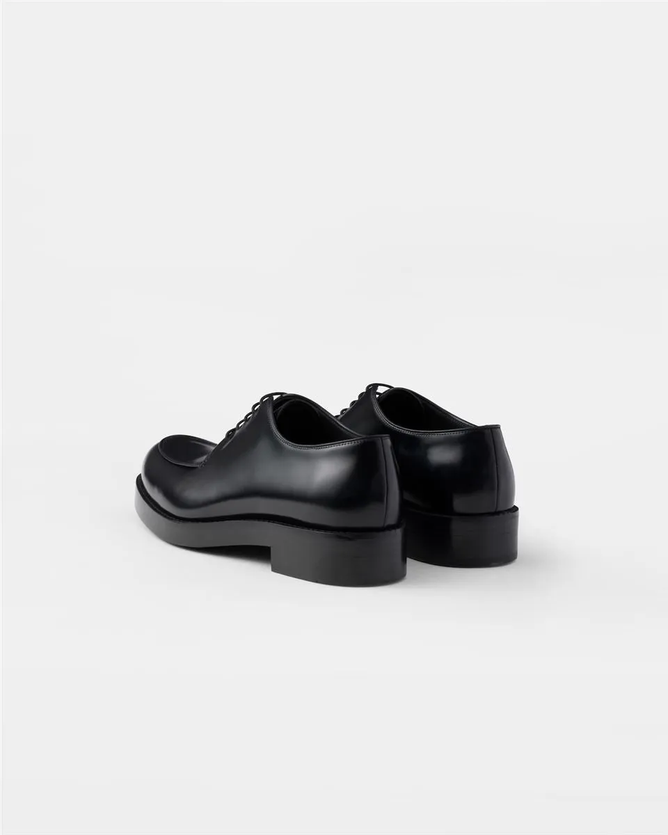 BRUSHED LEATHER DERBY SHOES
