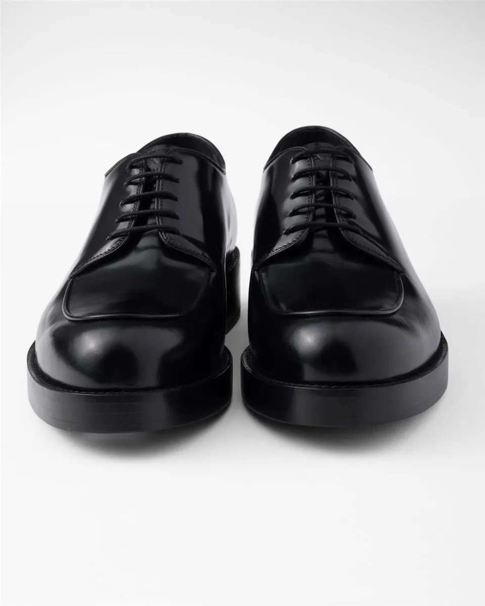 BRUSHED LEATHER DERBY SHOES