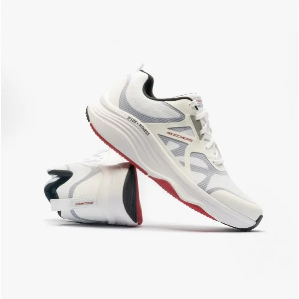 D'LUX FITNESS-BOX JUMP Mens Lace-Up Sneakers White/Black/Red