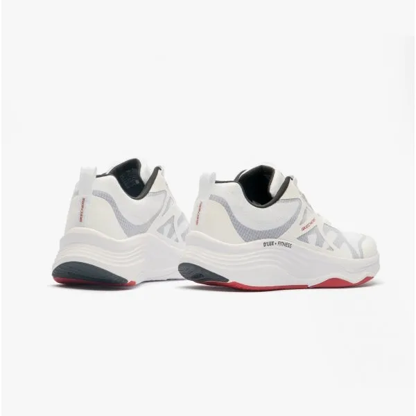 D'LUX FITNESS-BOX JUMP Mens Lace-Up Sneakers White/Black/Red