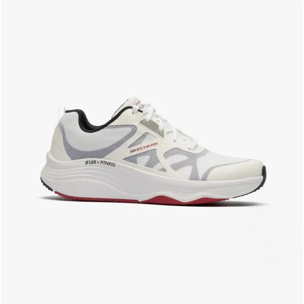 D'LUX FITNESS-BOX JUMP Mens Lace-Up Sneakers White/Black/Red