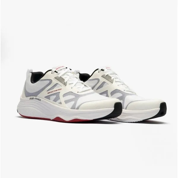 D'LUX FITNESS-BOX JUMP Mens Lace-Up Sneakers White/Black/Red