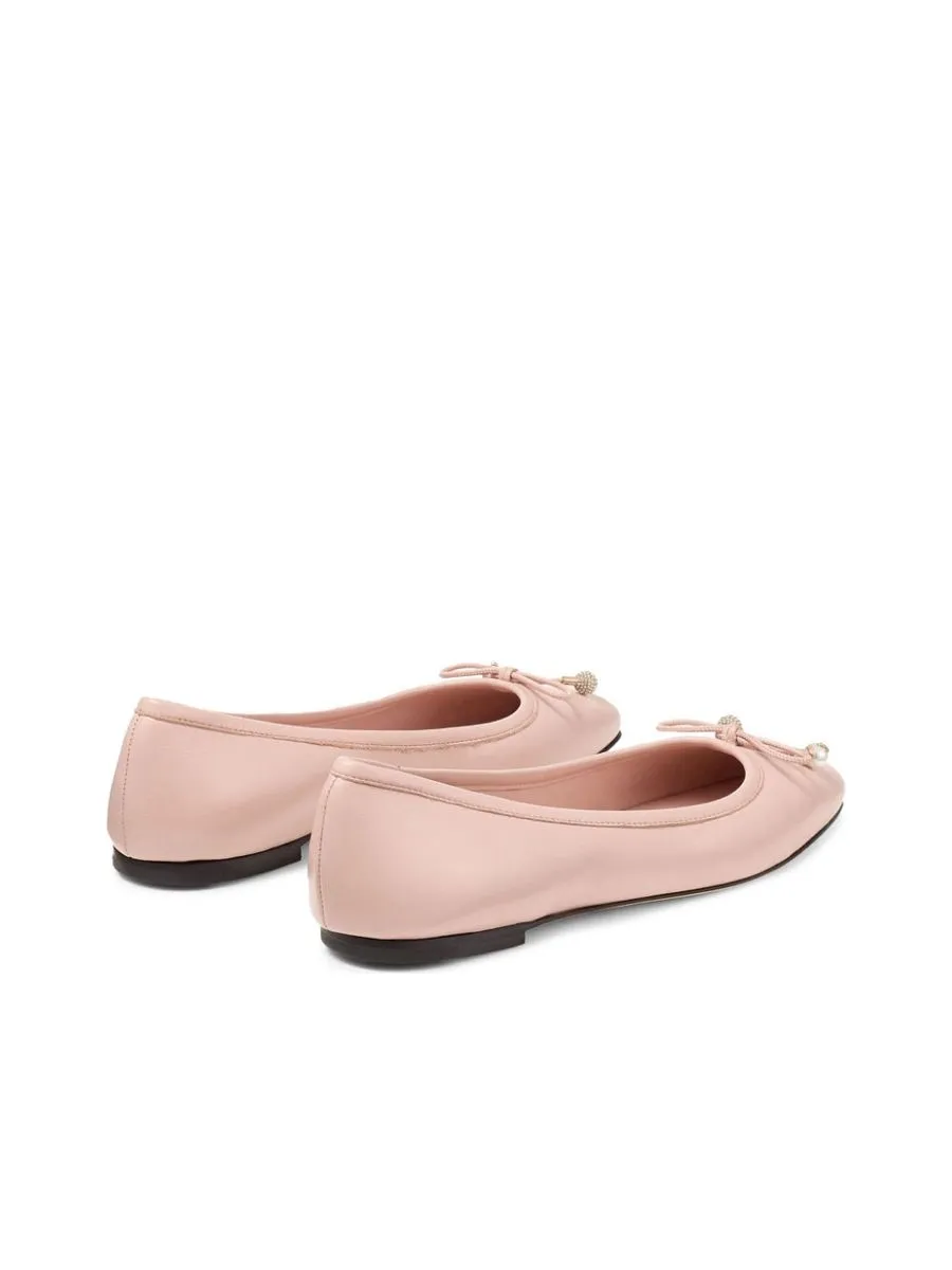 Flat Slipon Shoes With Bow Detail