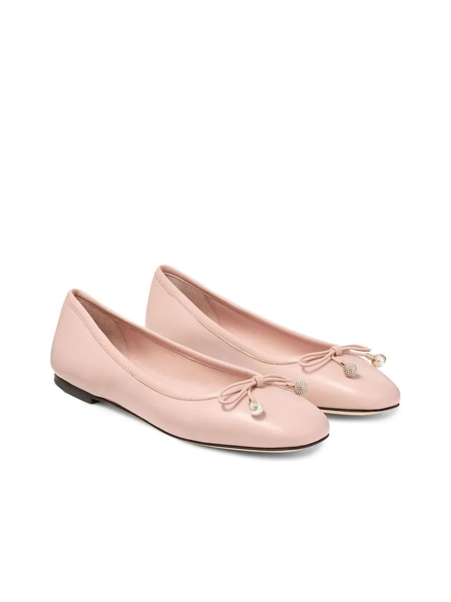 Flat Slipon Shoes With Bow Detail