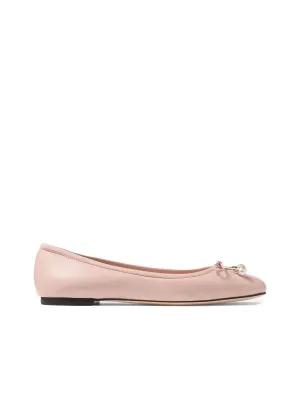 Flat Slipon Shoes With Bow Detail