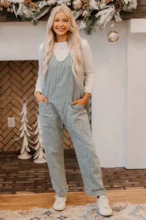 Free People High Roller Railroad Jumpsuit