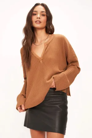 GETAWAY NOTCH NECK SWEATER