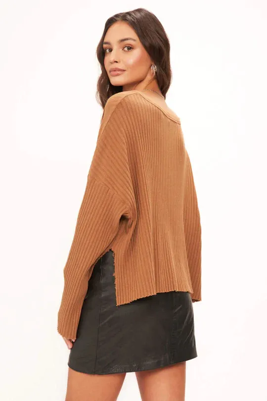 GETAWAY NOTCH NECK SWEATER