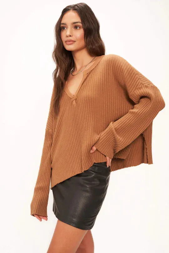 GETAWAY NOTCH NECK SWEATER