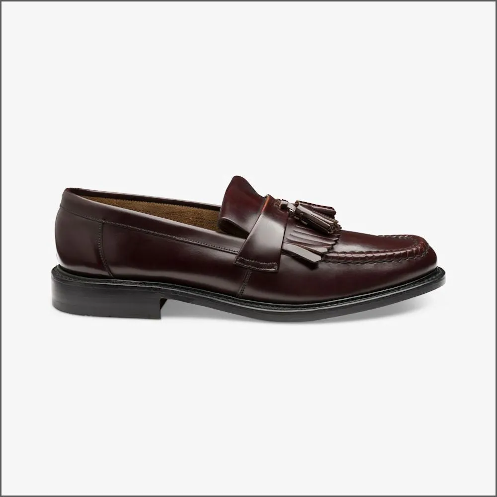 Loake Brighton Burgundy Classic Tassel Loafer@