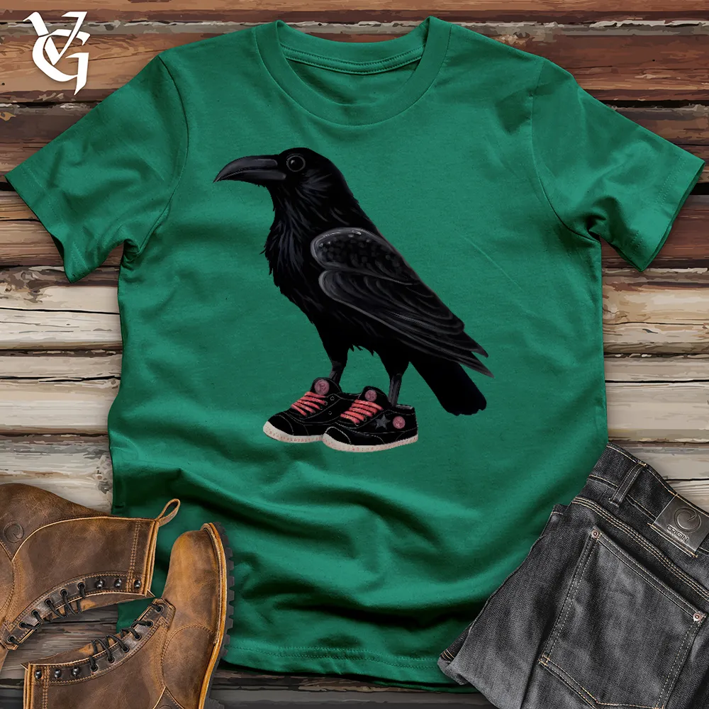 Raven Wearing Sneakers Cotton Tee