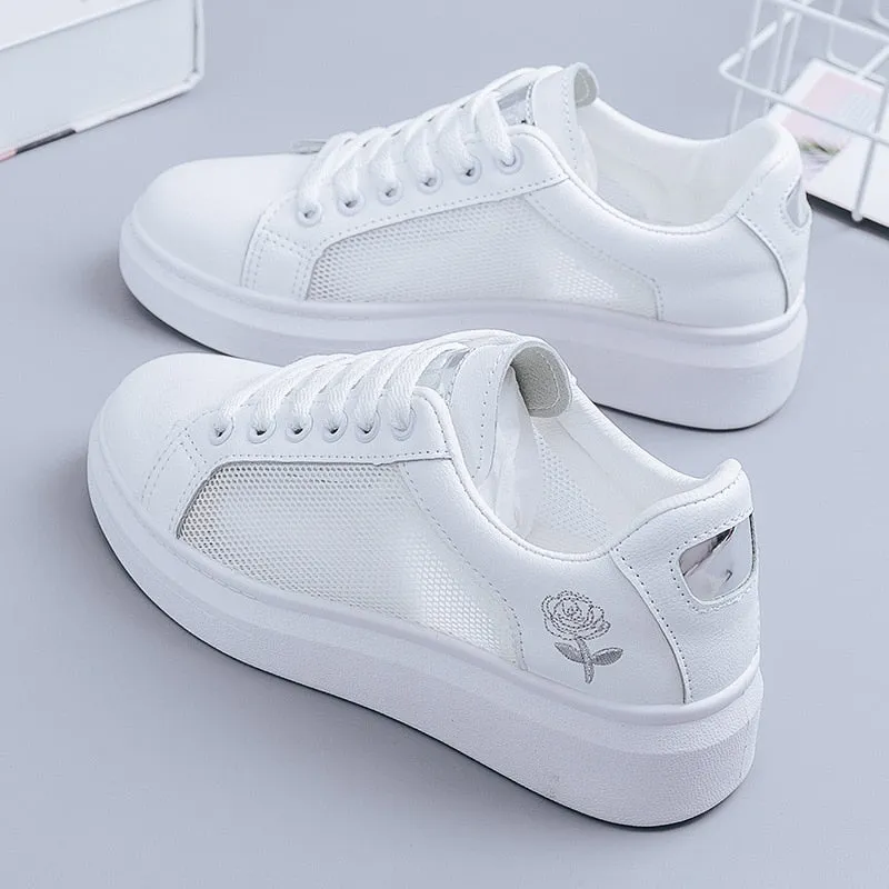 Rose Pattern Skate Shoes for Women
