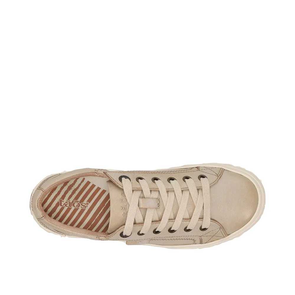 Taos Women's Plim Soul Lux Leather Sneaker (Oyster)