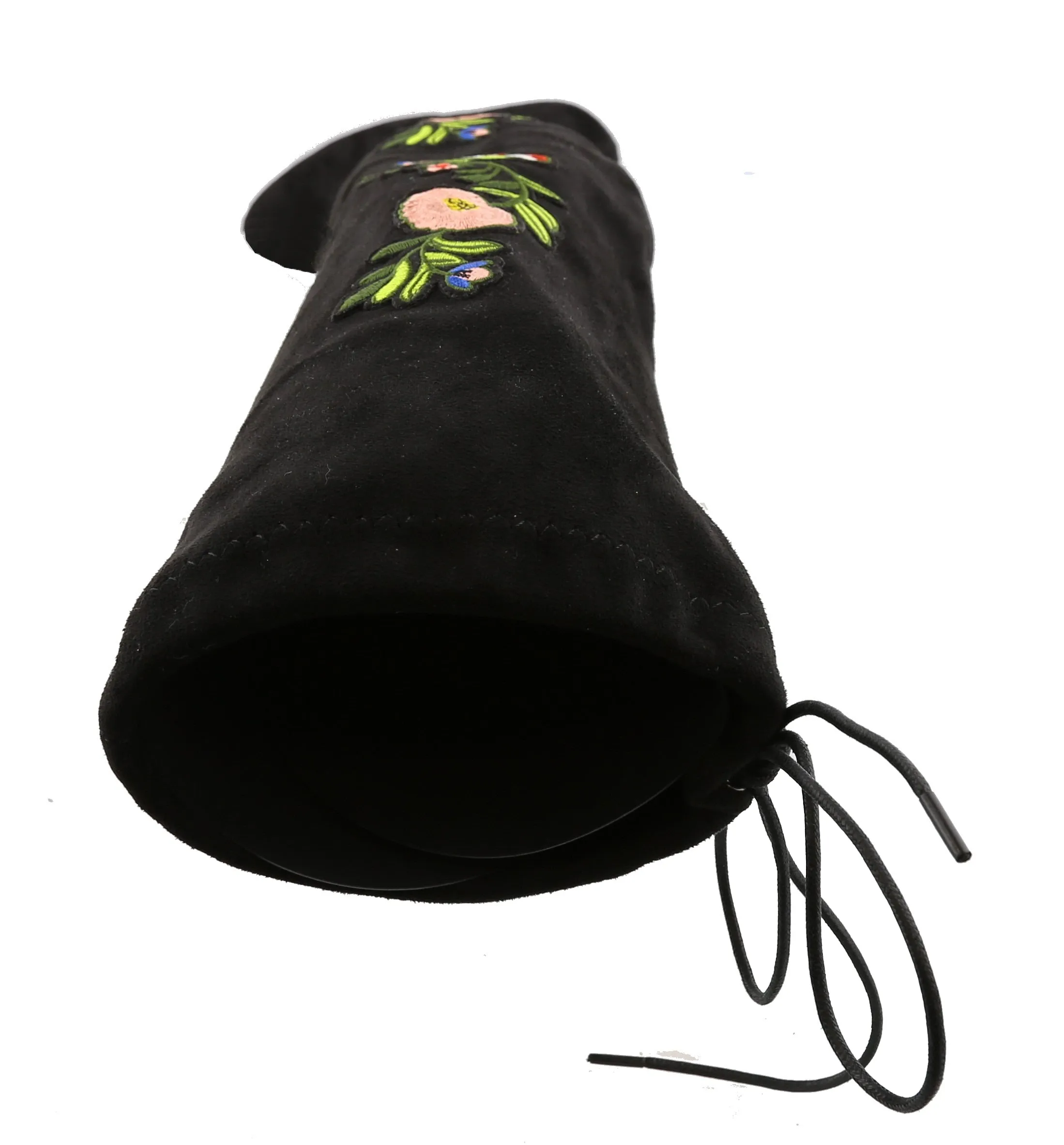 Top Moda Women's Embroidered Chunky Stacked Block Heel Over the Knee Boot