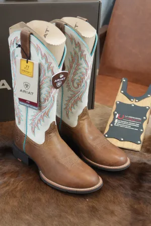 WOMENS ARIAT ROUND UP W TOE SANDSTORM/DISTRESSED IVORY - 1142